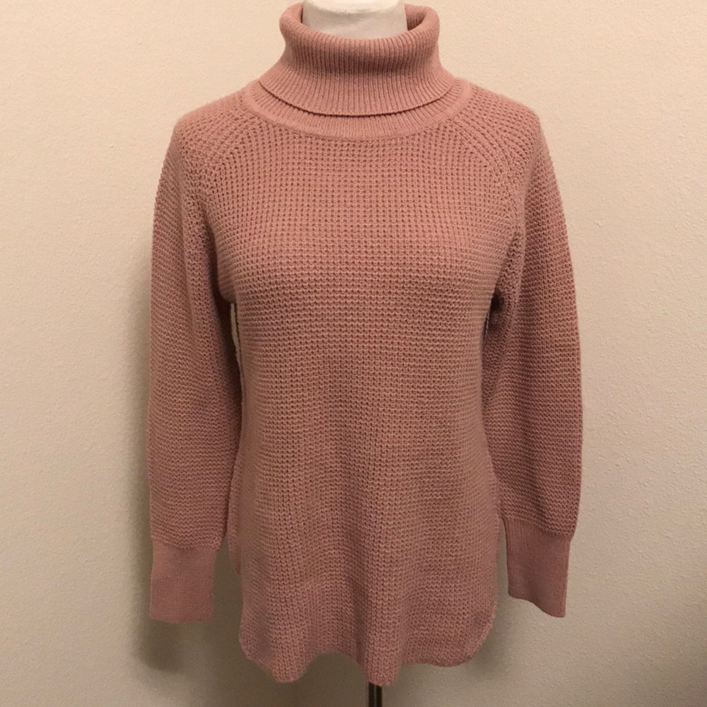 Pink Turtleneck Sweater